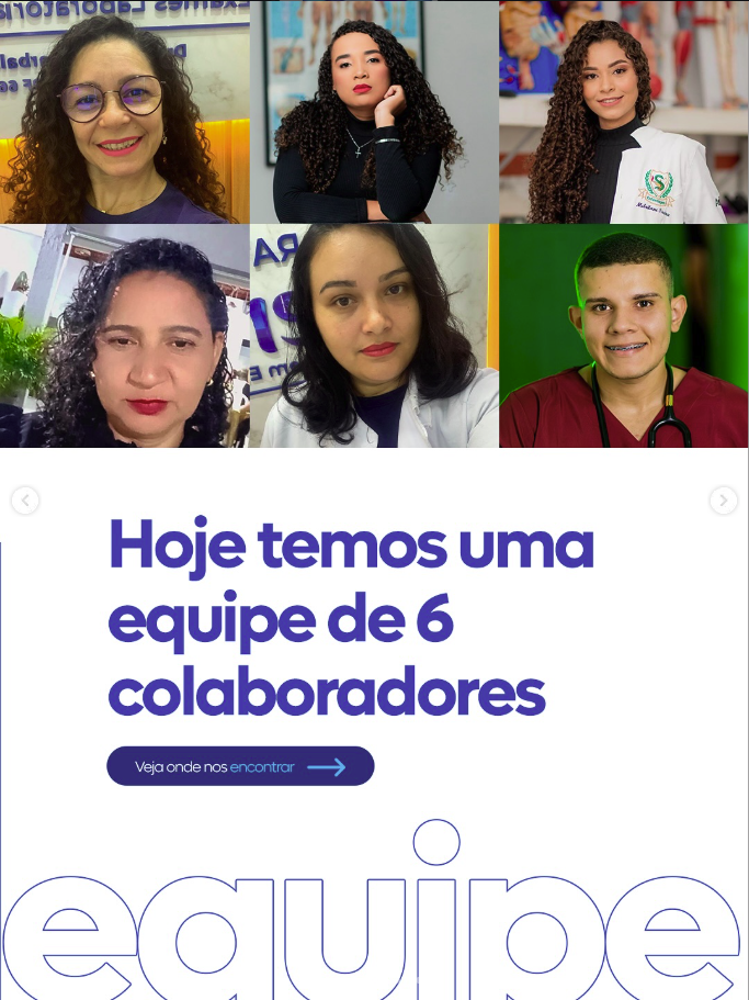 Equipe de 6 colaboradores